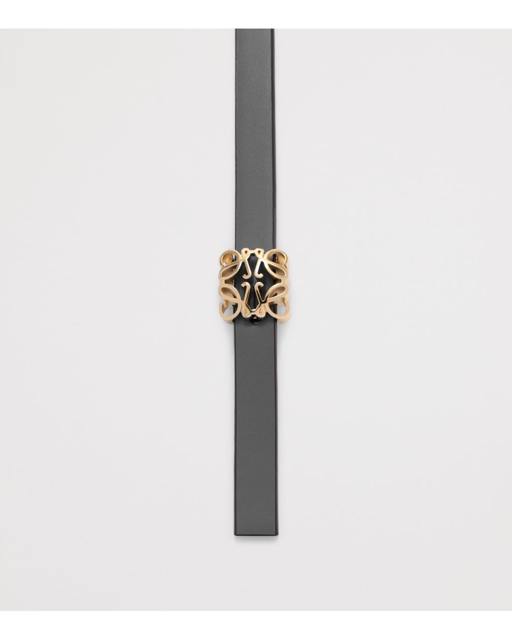 Loewe White Leather Reversible Bombe Anagram Belt