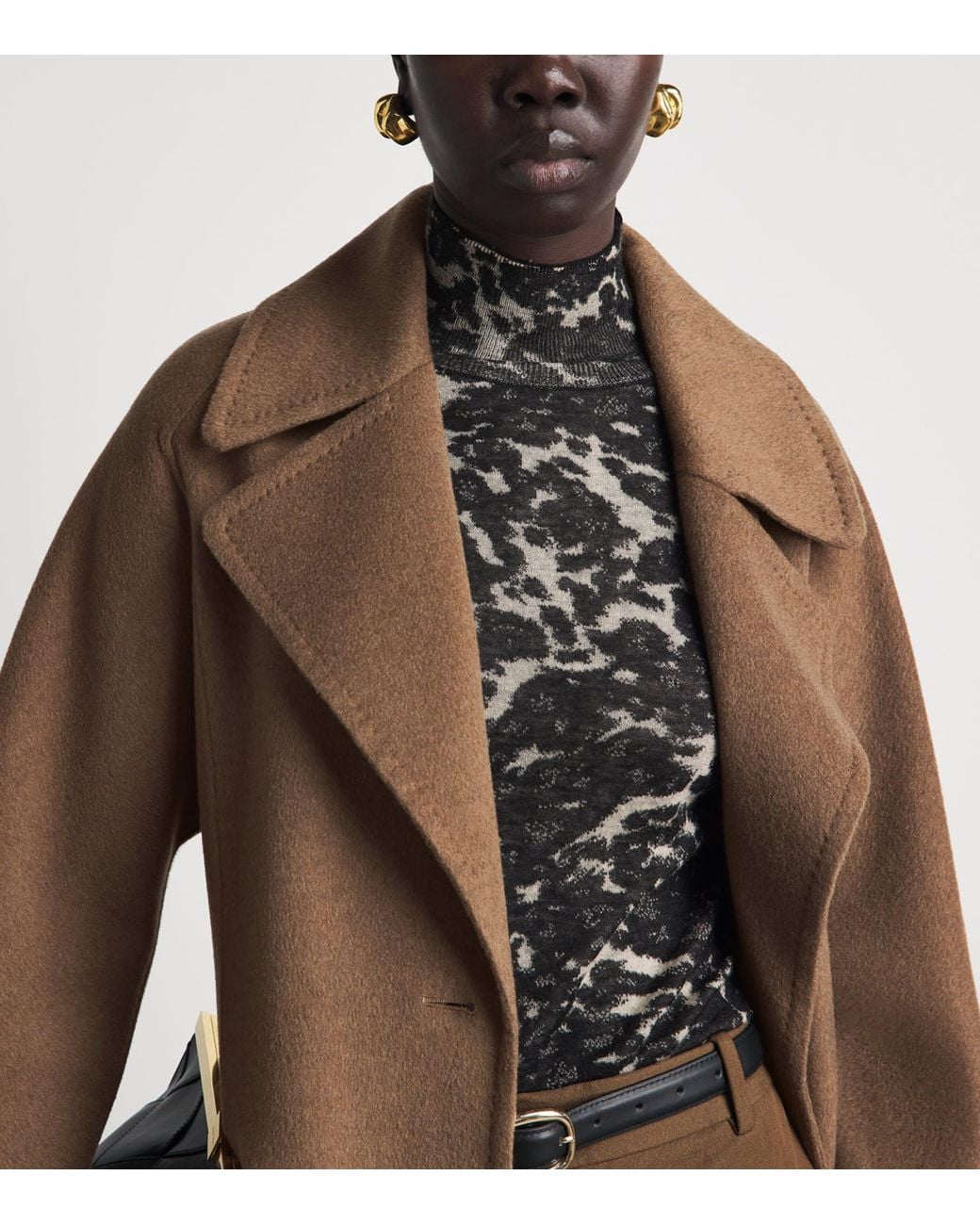Joseph Brown Wool-Cashmere Spencer Coat