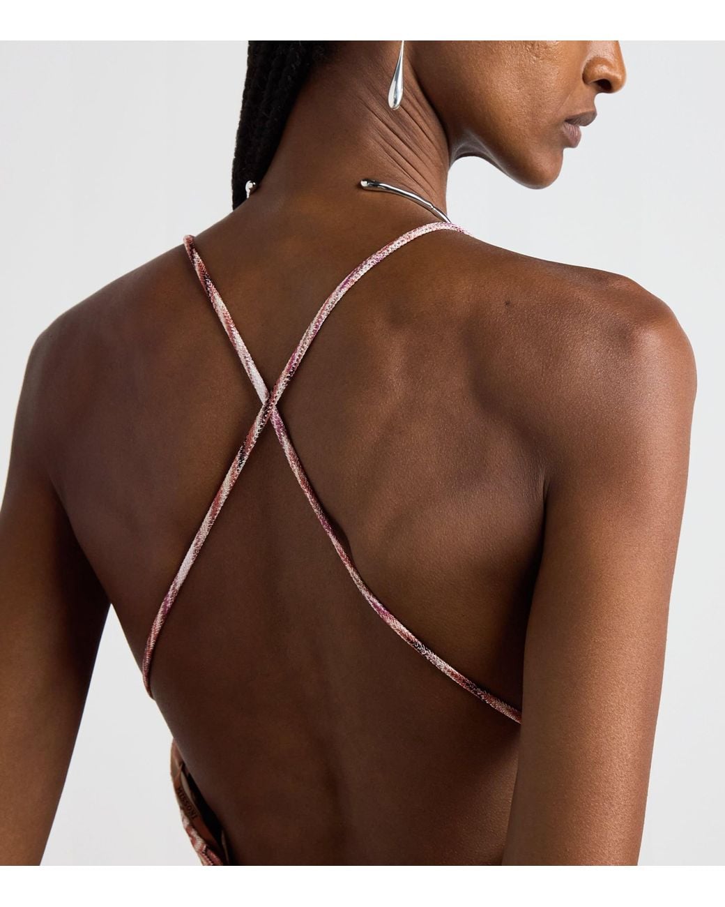 Missoni Pink Zigzag V-Neck Maxi Dress