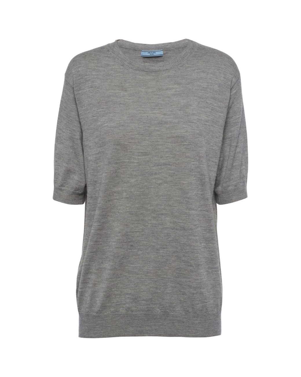 Prada Gray Cashmere Crew-Neck Sweater