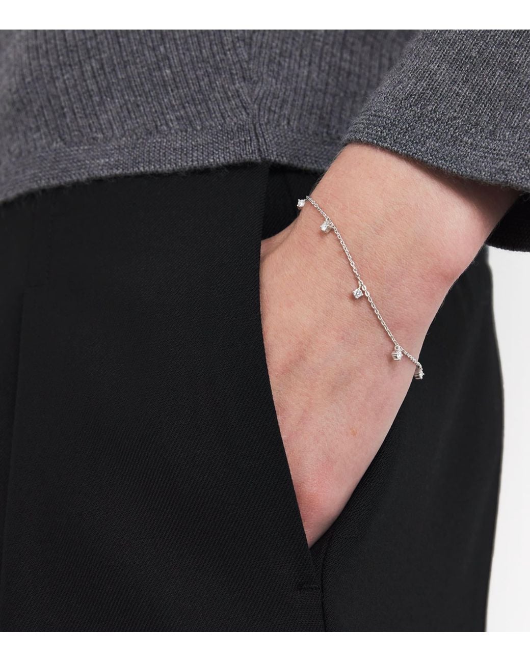 Harrods Metallic And Diamond Bracelet