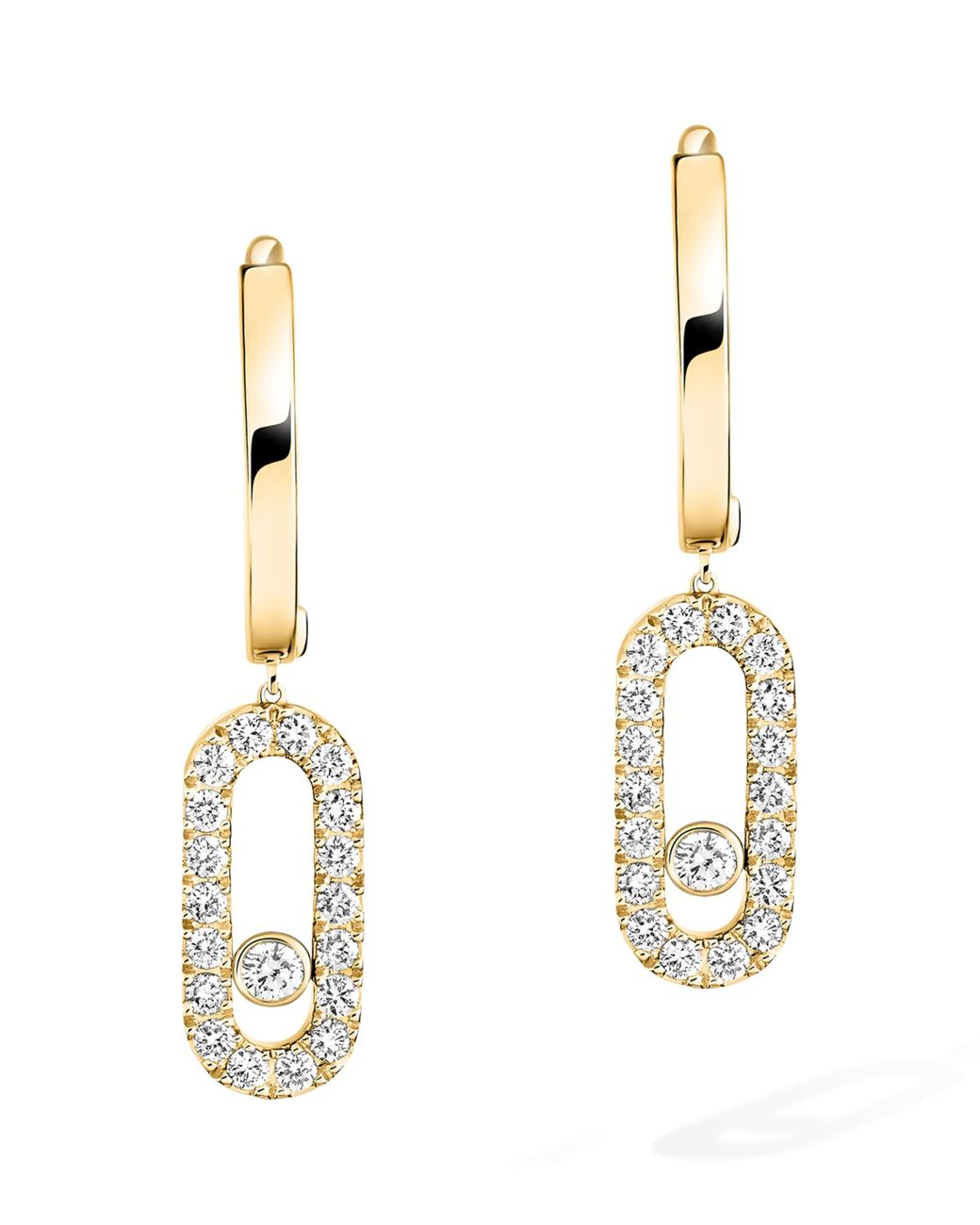 Messika Metallic Move Uno And Diamond Drop Earrings