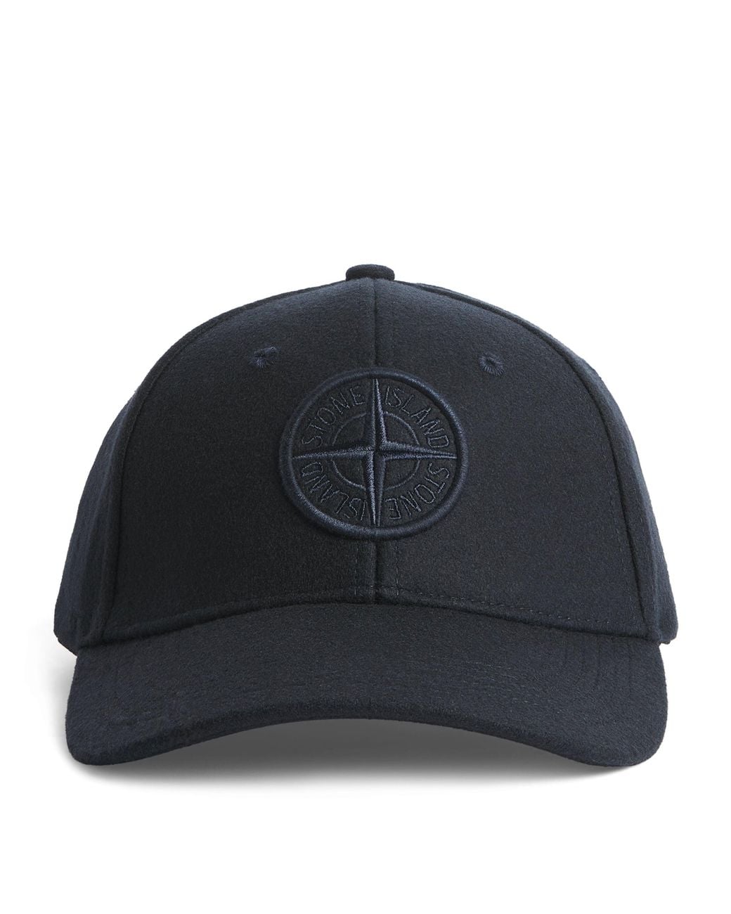 Stone Island Blue Virgin Wool-Blend Compass Baseball Cap for men
