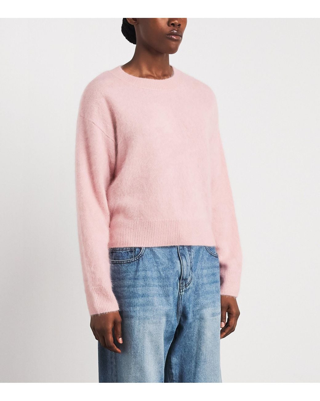 Rag & Bone Pink Brushed Cashmere Jada Crewneck Sweater