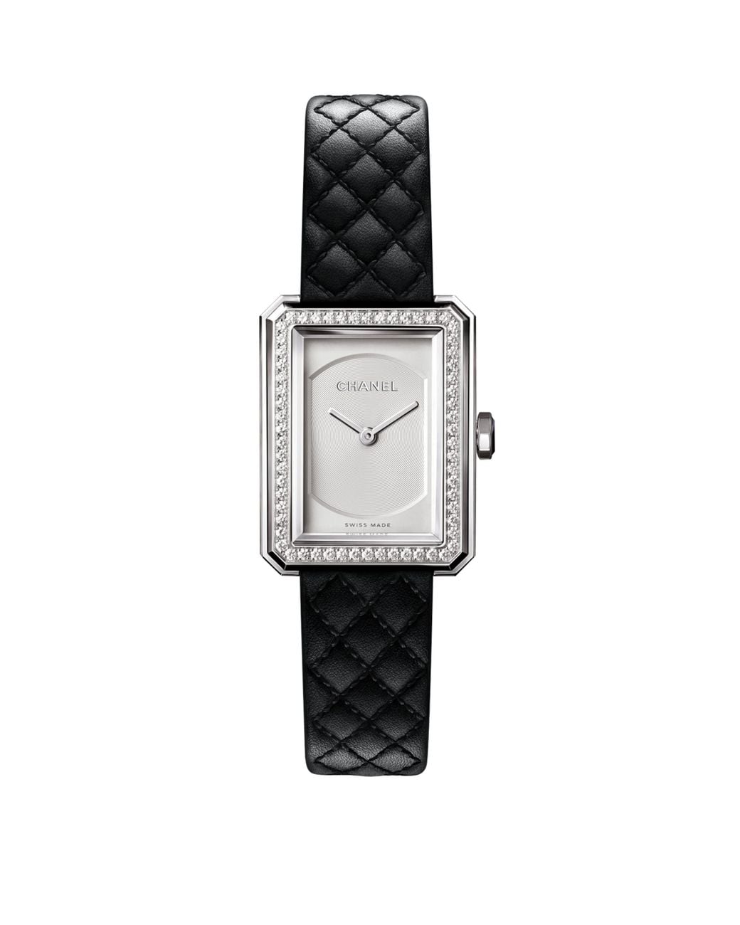 Chanel White Small Steel And Diamond Boy·Friend Watch