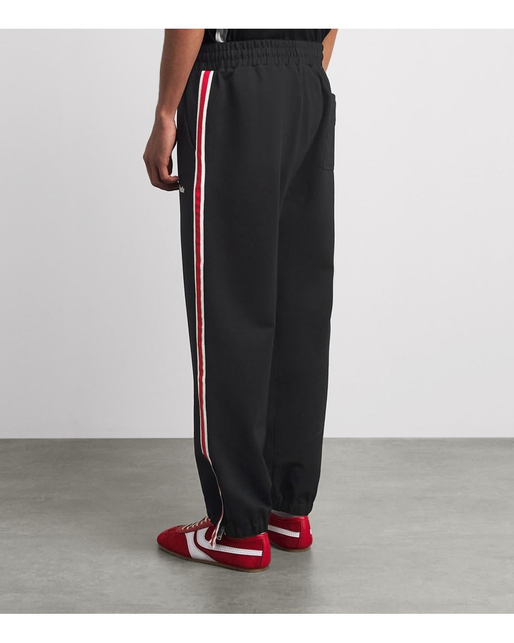 Rhude Black Cotton-Blend Hamptons Track Sweatpants for men