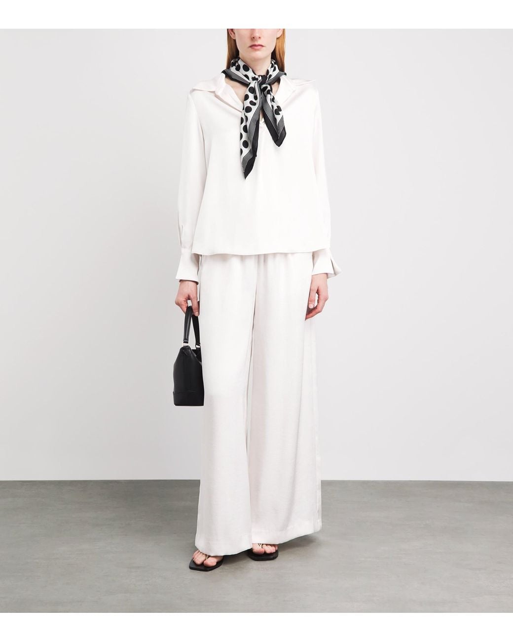 Claudie Pierlot White Satin Blouse