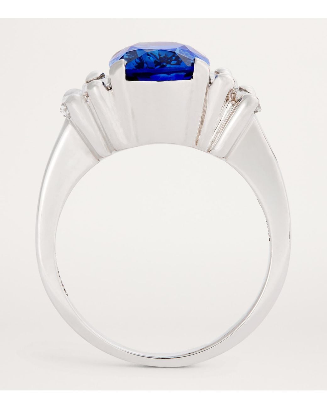 Suzanne Kalan Blue Ceylon Sapphire And Diamond One Of A Kind Ring
