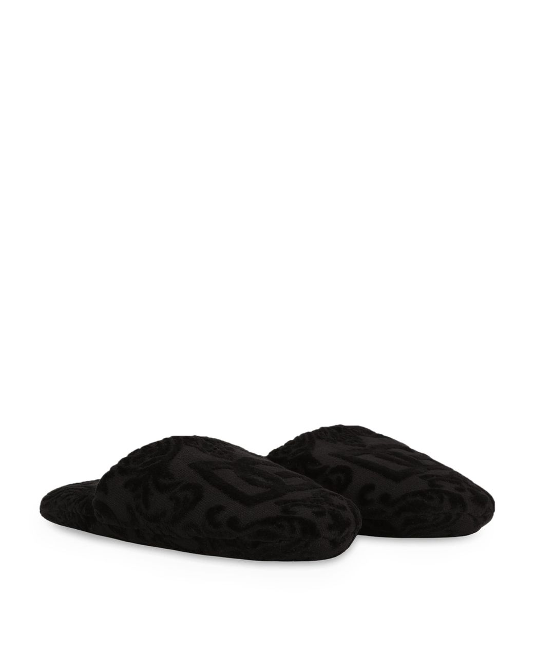 Dolce & Gabbana Black Dg Logo Slippers for men