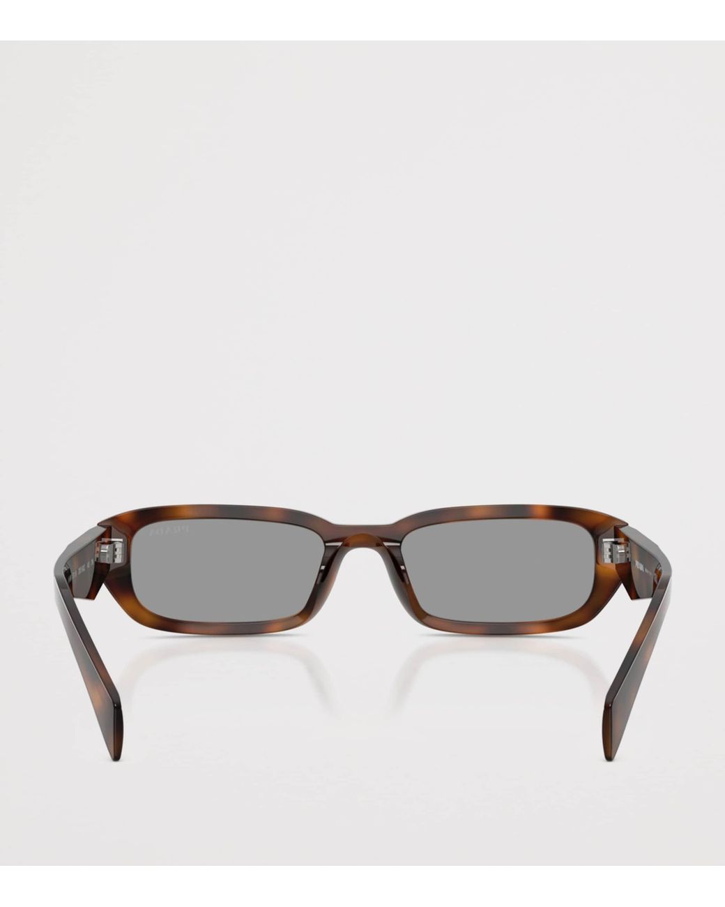 Prada Brown Tortoiseshell Rectangle Sunglasses