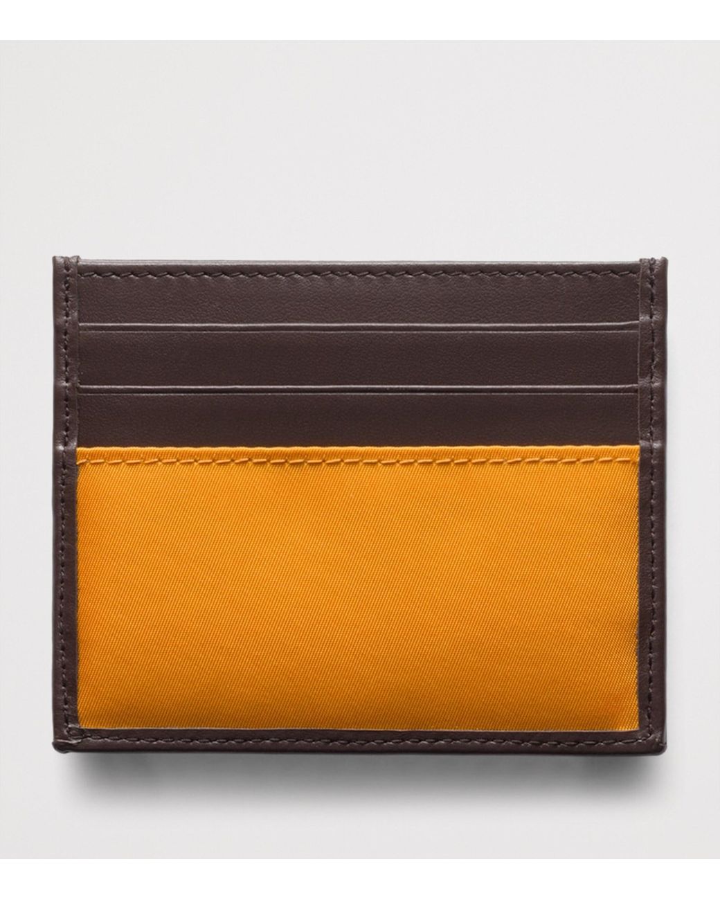 Prada Orange Re-Nylon And Leather Card Holder for men