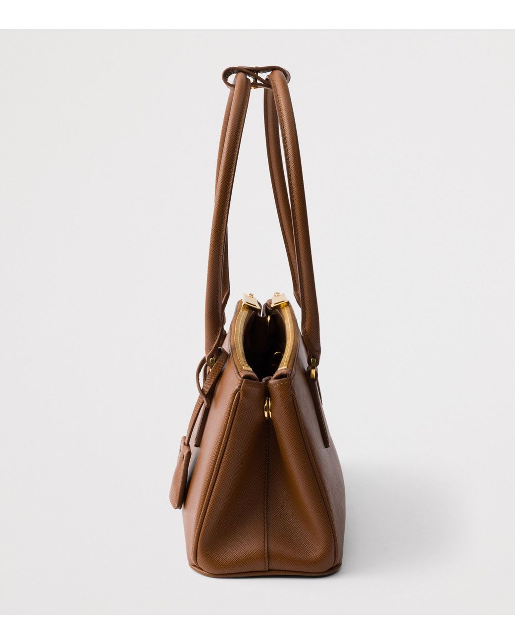 Prada Brown Medium Leather Galleria Top-Handle Bag