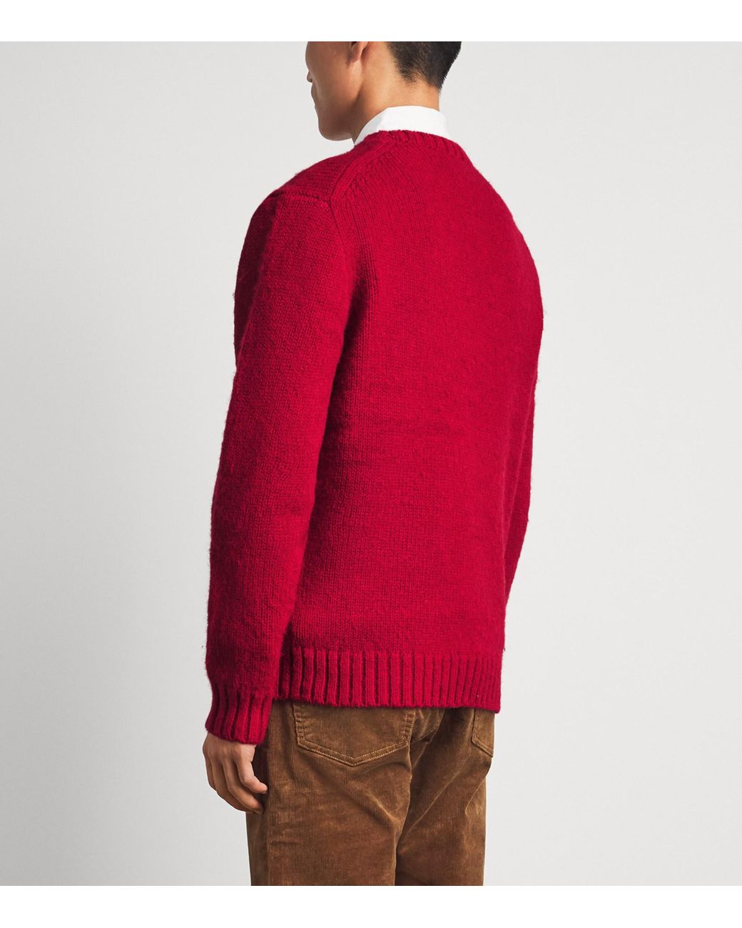 Polo Ralph Lauren Pink Wool Martini Bear Sweater for men