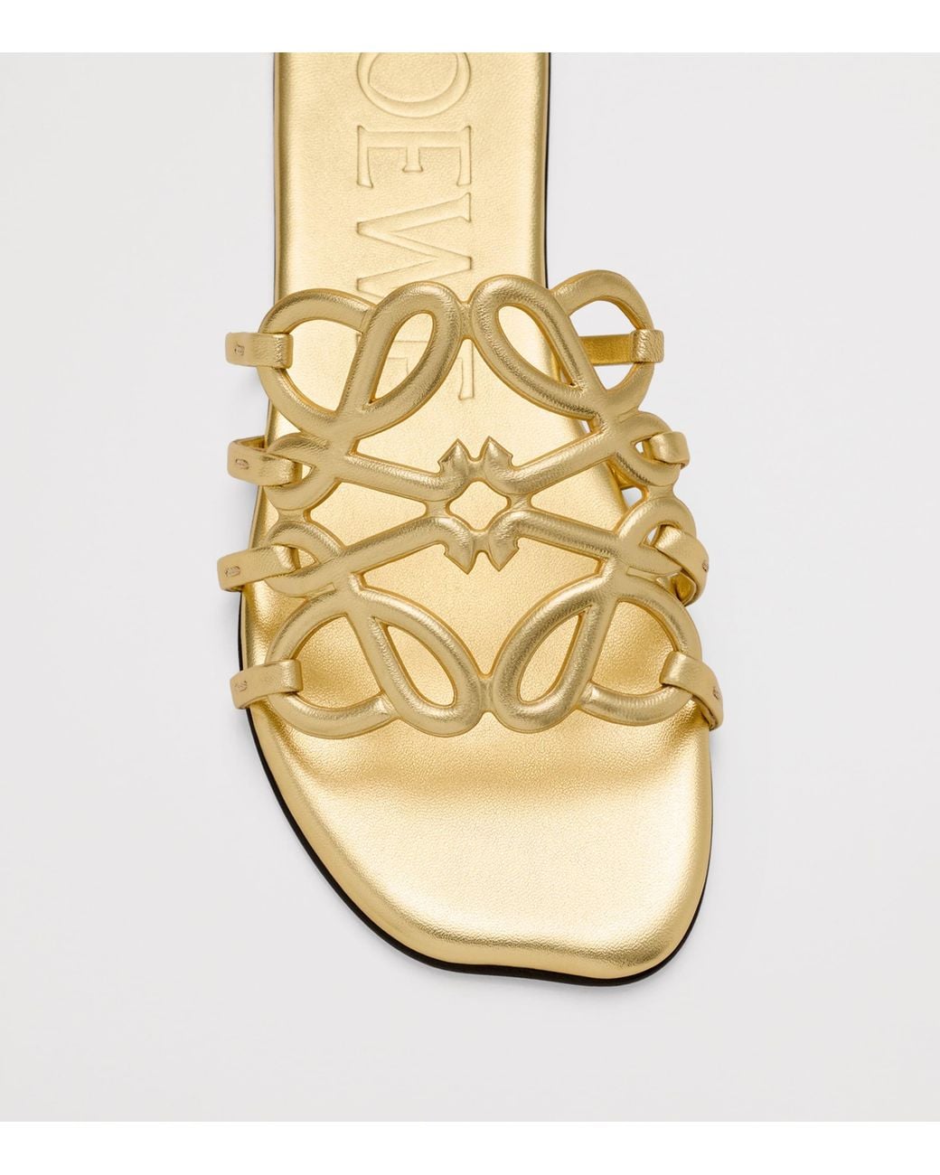 Loewe Natural X Paula's Ibiza Leather Petal Anagram Slides
