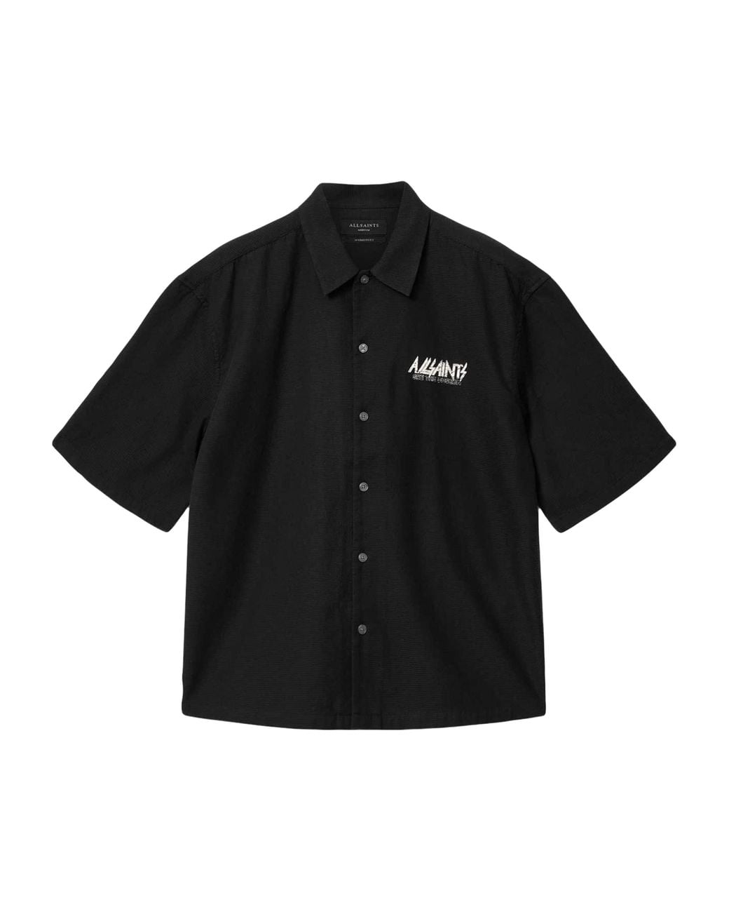 AllSaints Black Synth Logo Shirt for men