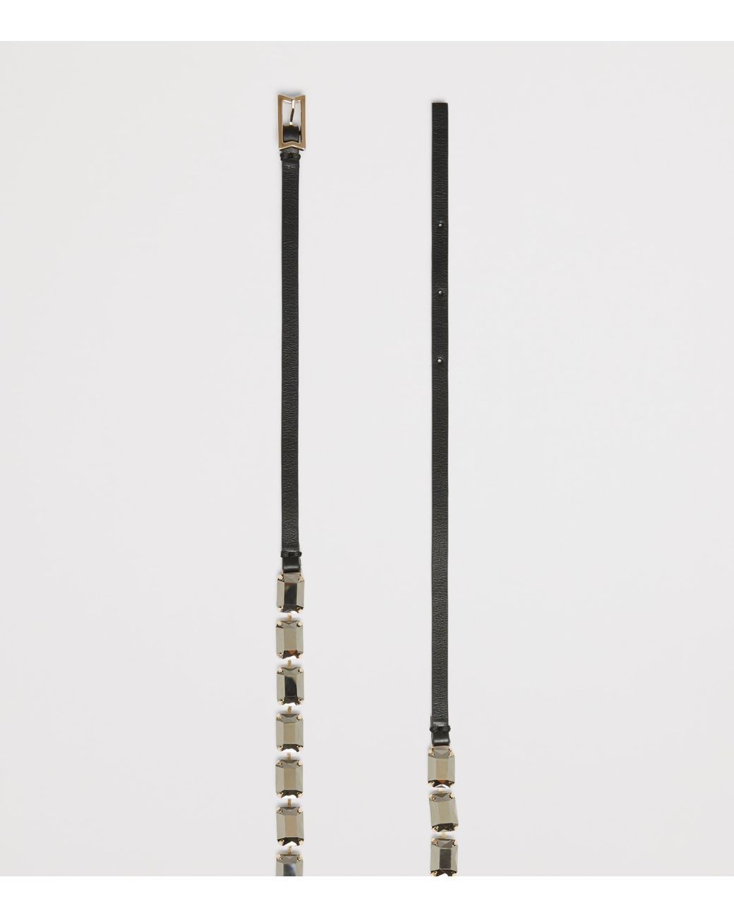 Max Mara White Nappa Leather Jewelled Belt