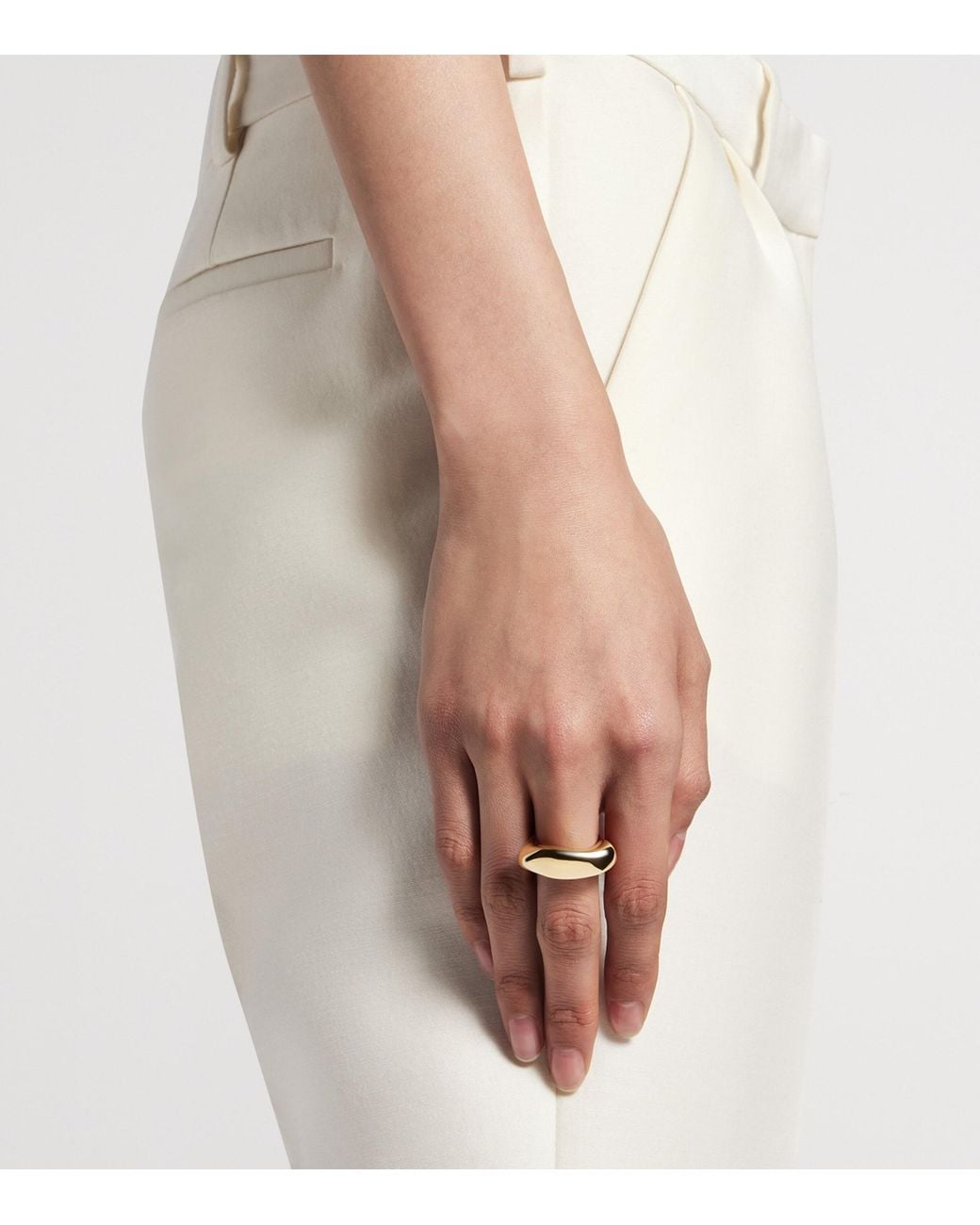 Balenciaga Brown Eisa Twisted Ring for men