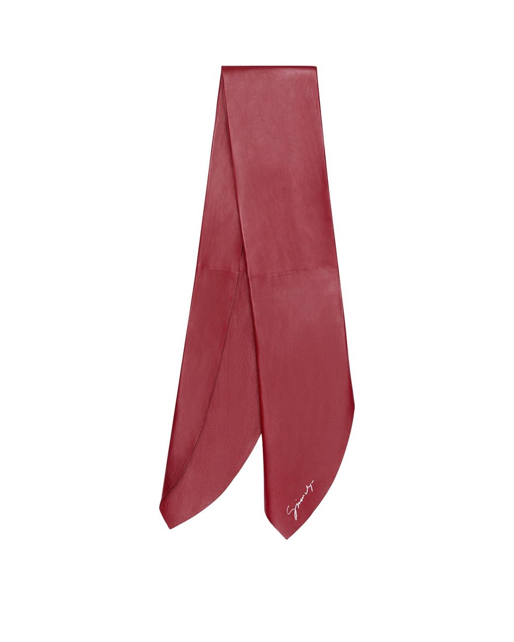 Givenchy Red Leather Logo Scarf