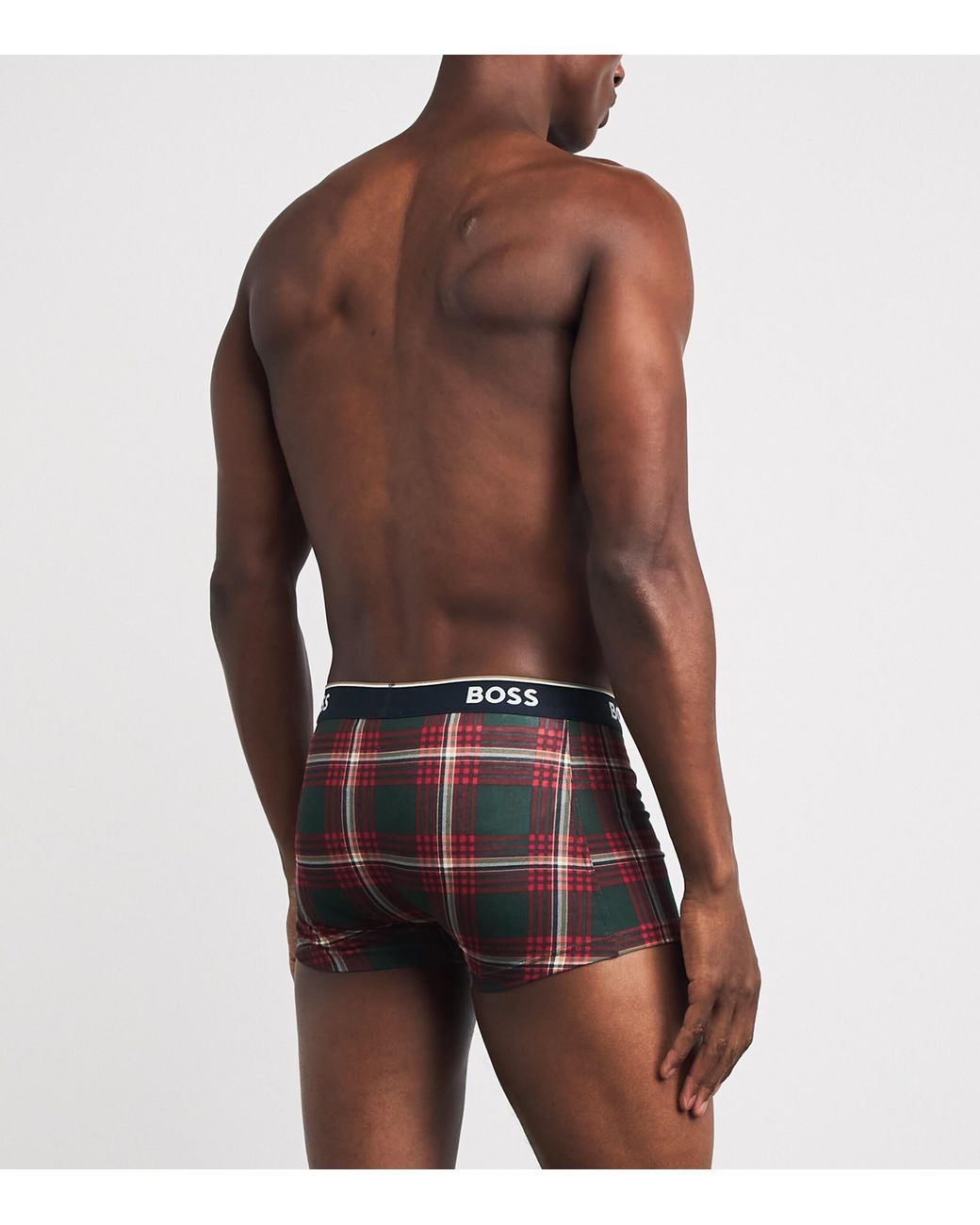 Boss Blue Stretch-Cotton Power Trunks for men