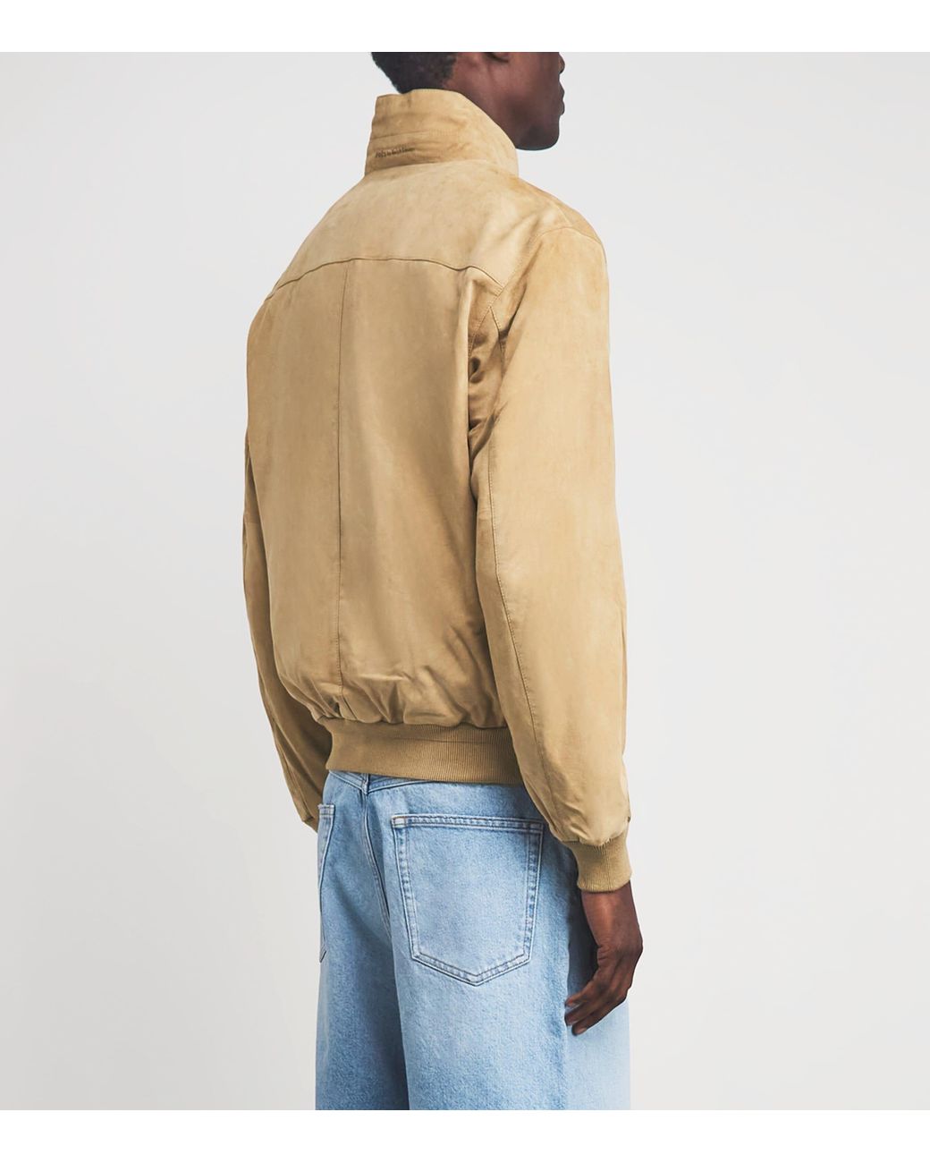 Polo Ralph Lauren Natural Goat Suede Charleton Bomber Jacket for men