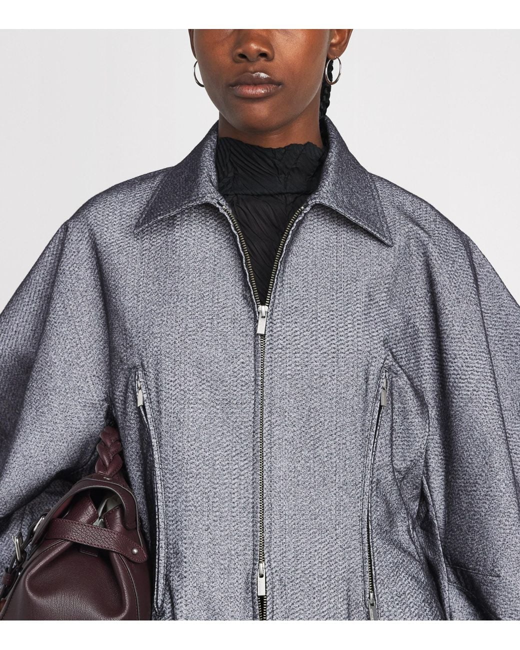 Issey Miyake Blue Textured Reflection Jacket