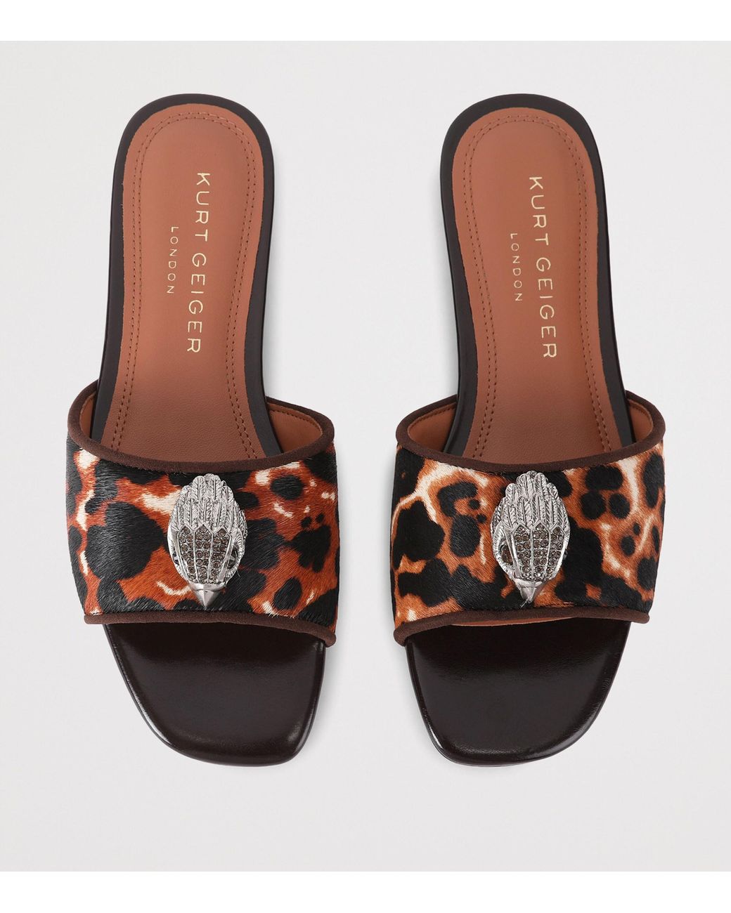 Kurt Geiger Brown Leather Kensington Sandals