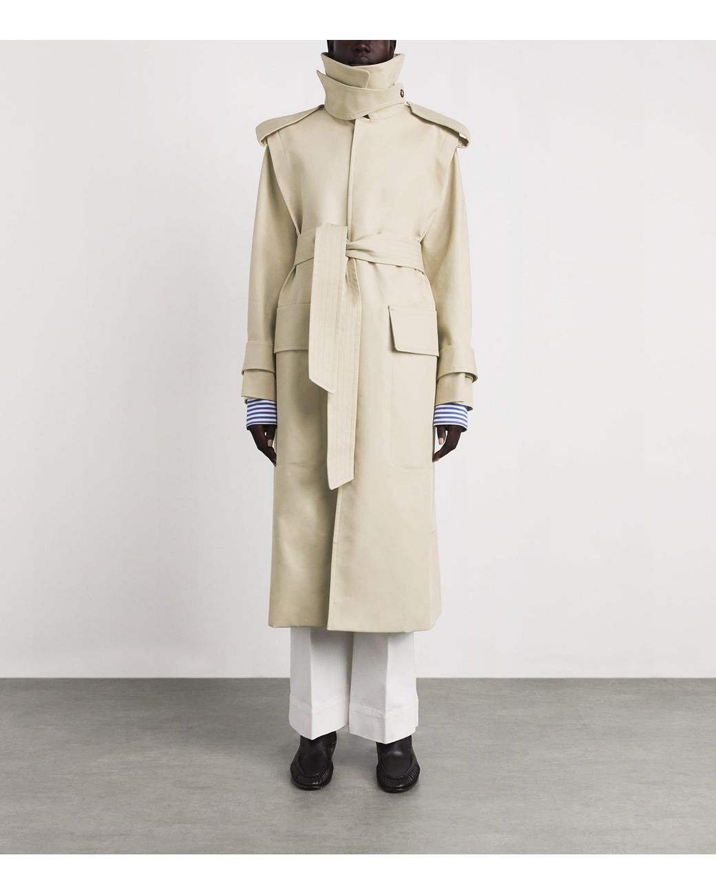 Victoria Beckham Natural Cotton Philippa Trench Coat