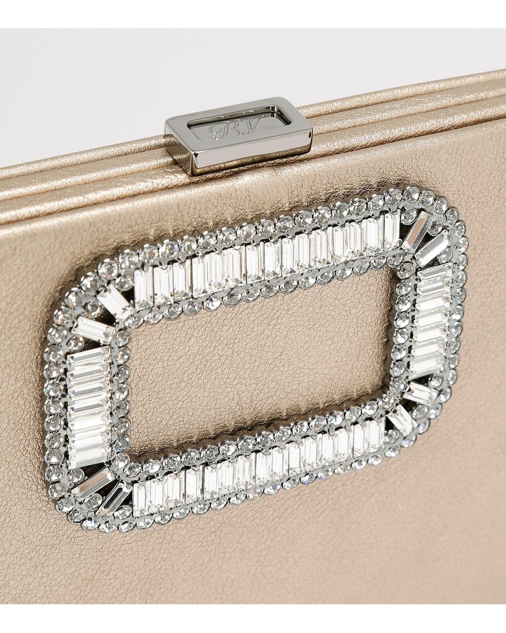 Roger Vivier Natural Leather Pilgrim Clutch Bag