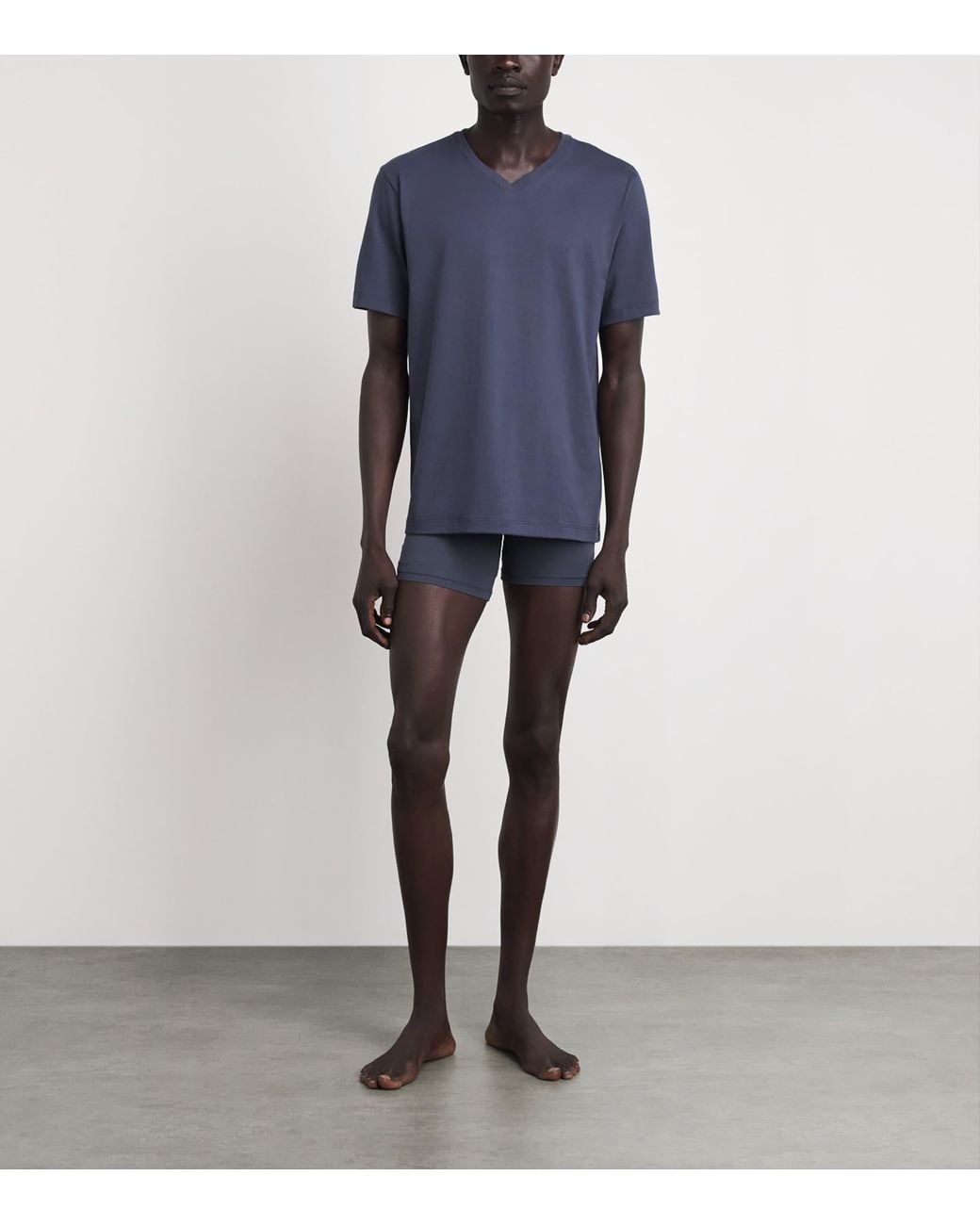 Hanro Blue Cotton Night & Day T-Shirt for men