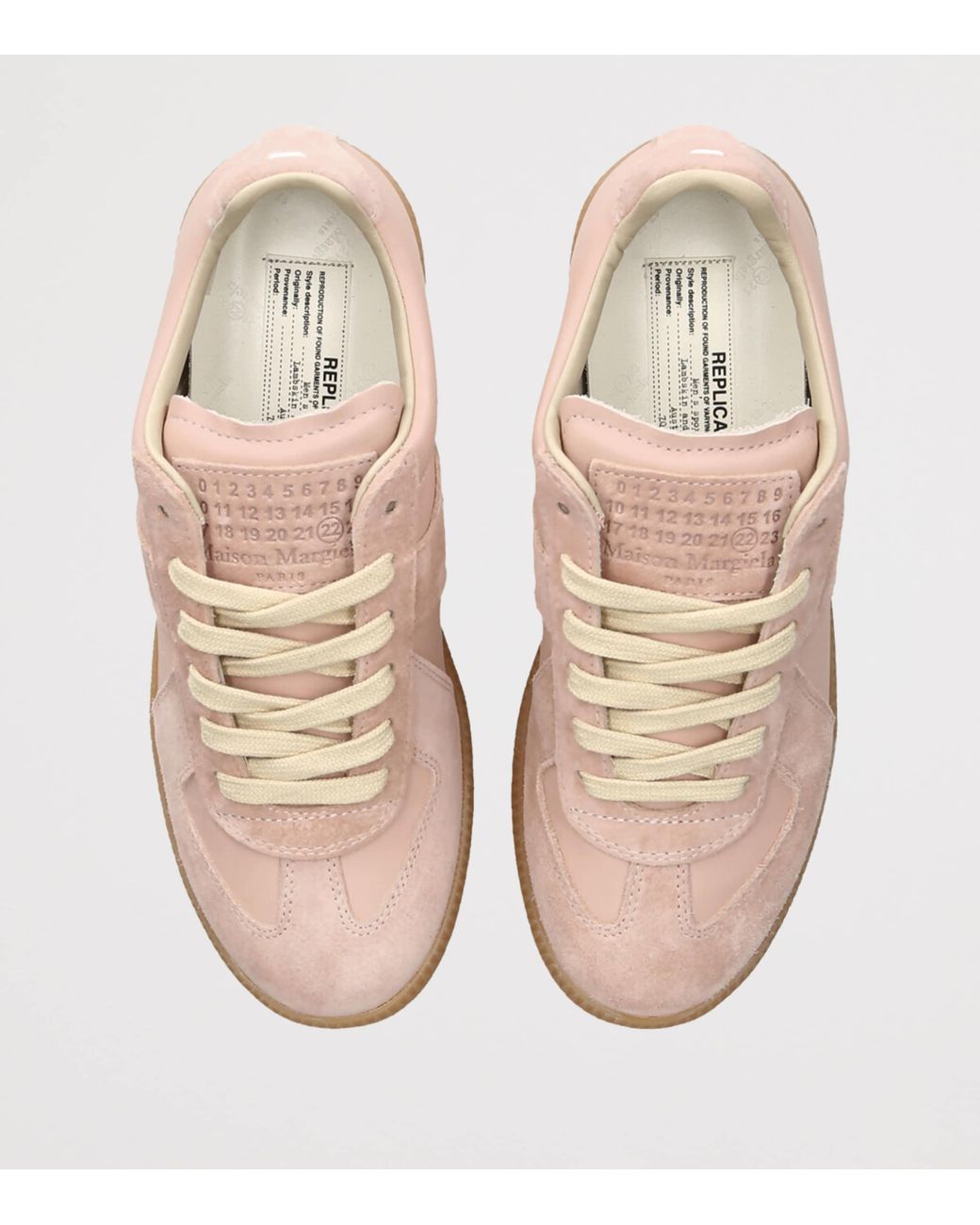 Maison Margiela Pink Leather-Suede Replica Sneakers