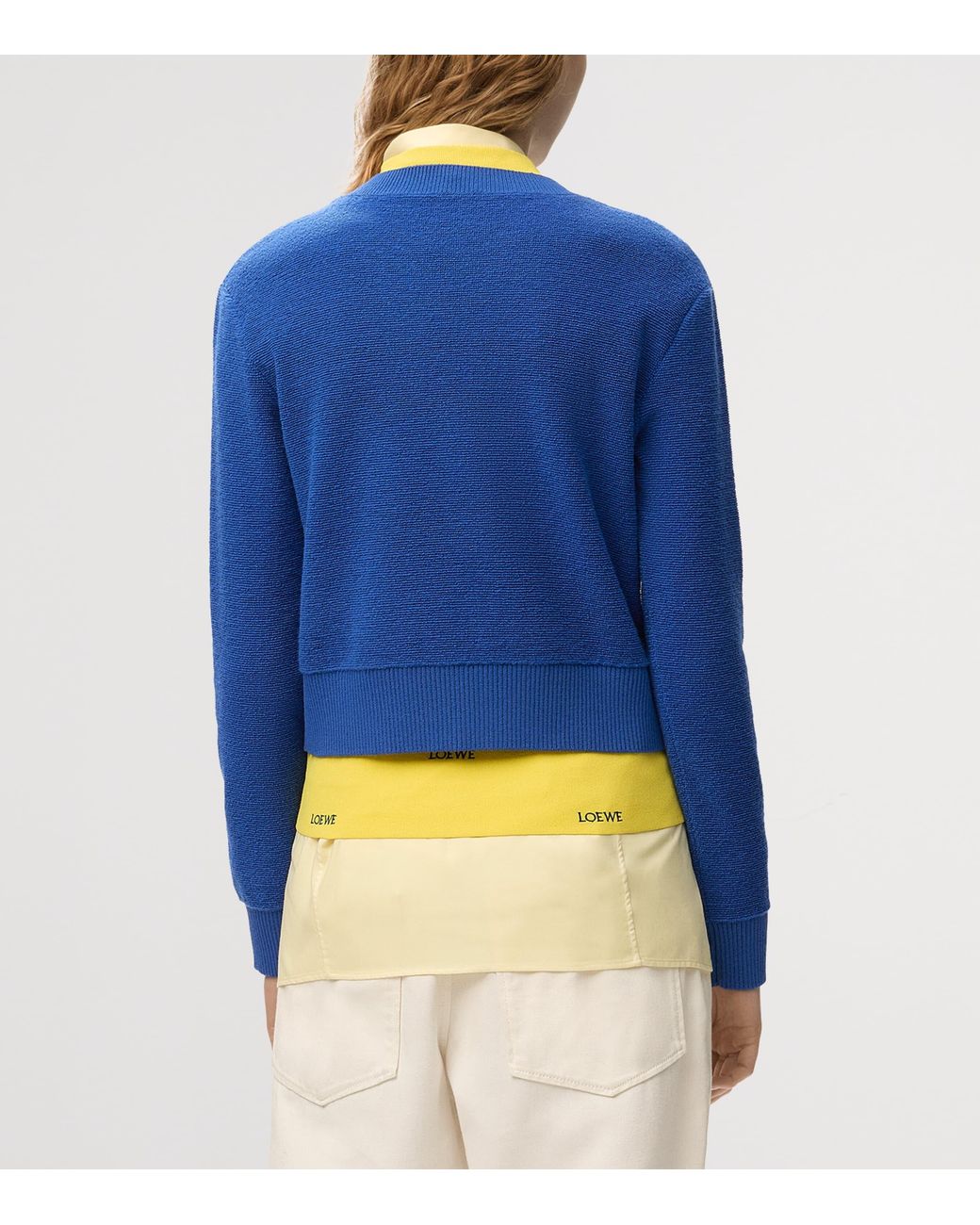 Loewe Blue Wool-Blend Embroidered Sweater