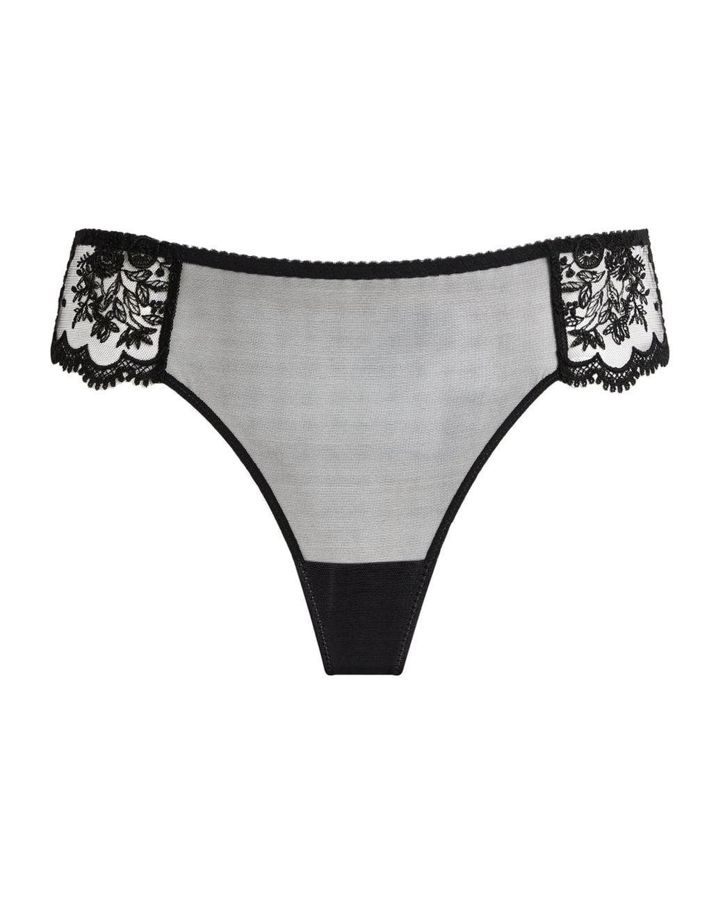 Simone Perele Gray Lace Intrigue Tanga Briefs