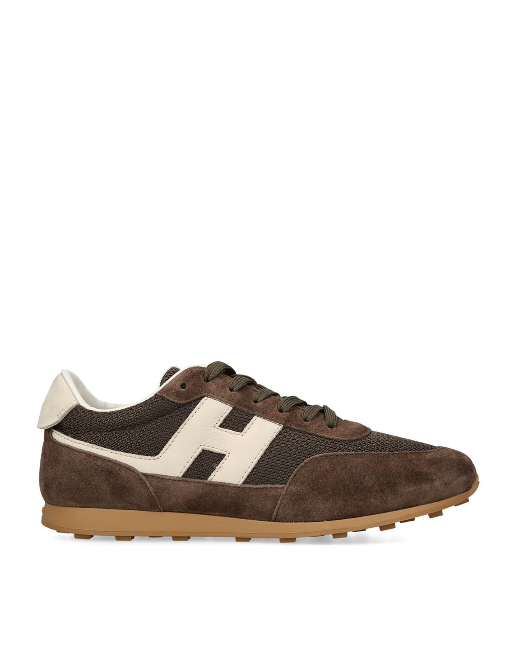 Hogan Brown Suede H669 Allacciato Sneakers for men