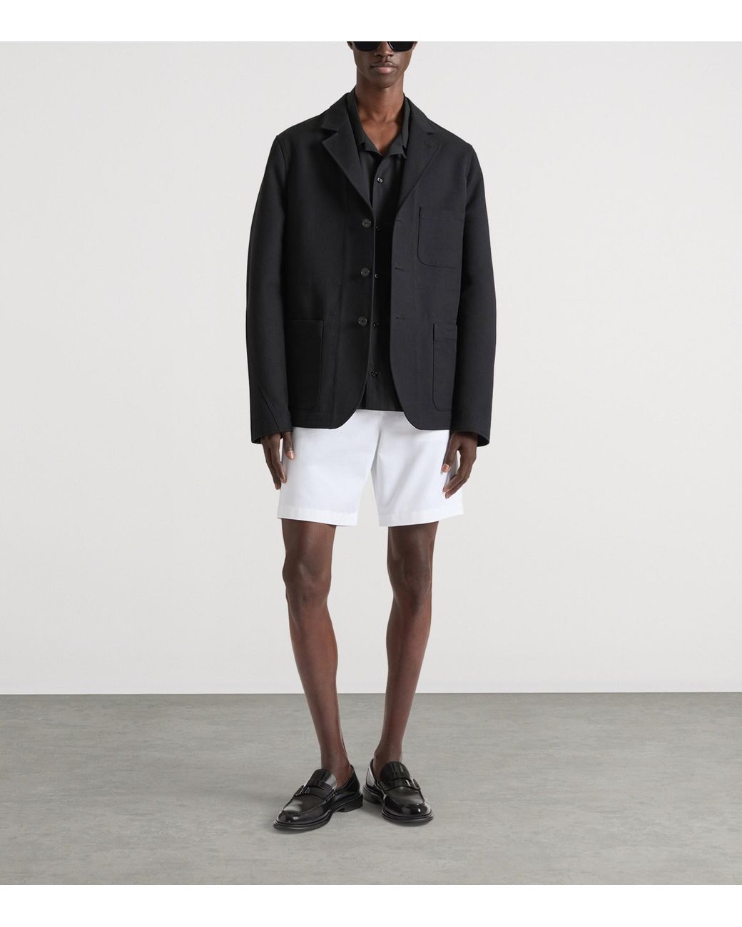 Givenchy White Cotton Couture Seam Shorts for men