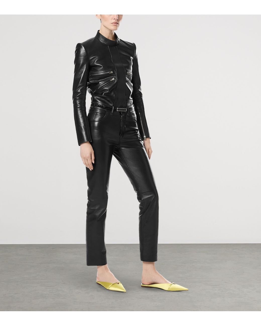 Tom Ford Black Lamb Leather Biker Jacket