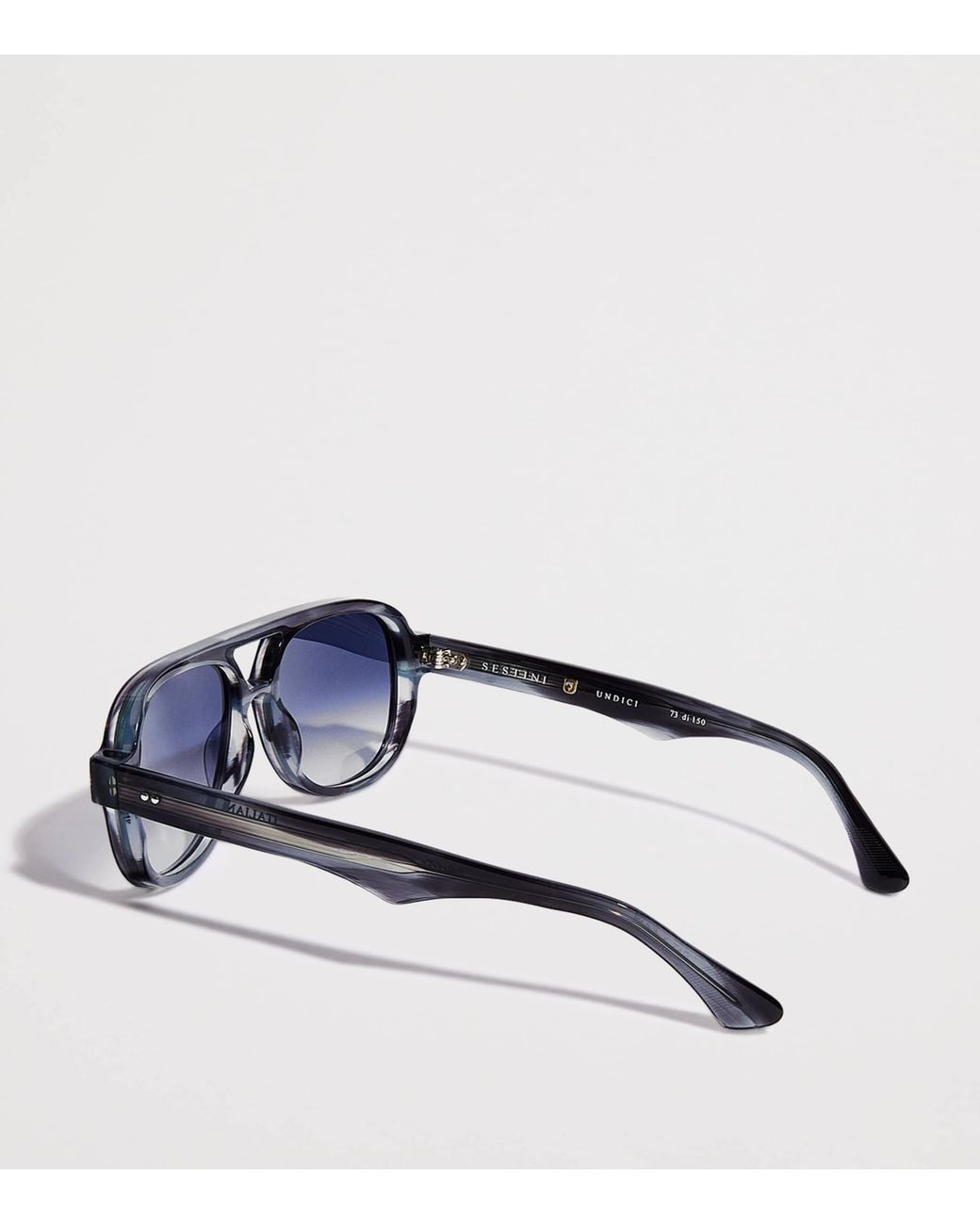Sestini Eyewear Blue Acetate Undici Sunglasses for men