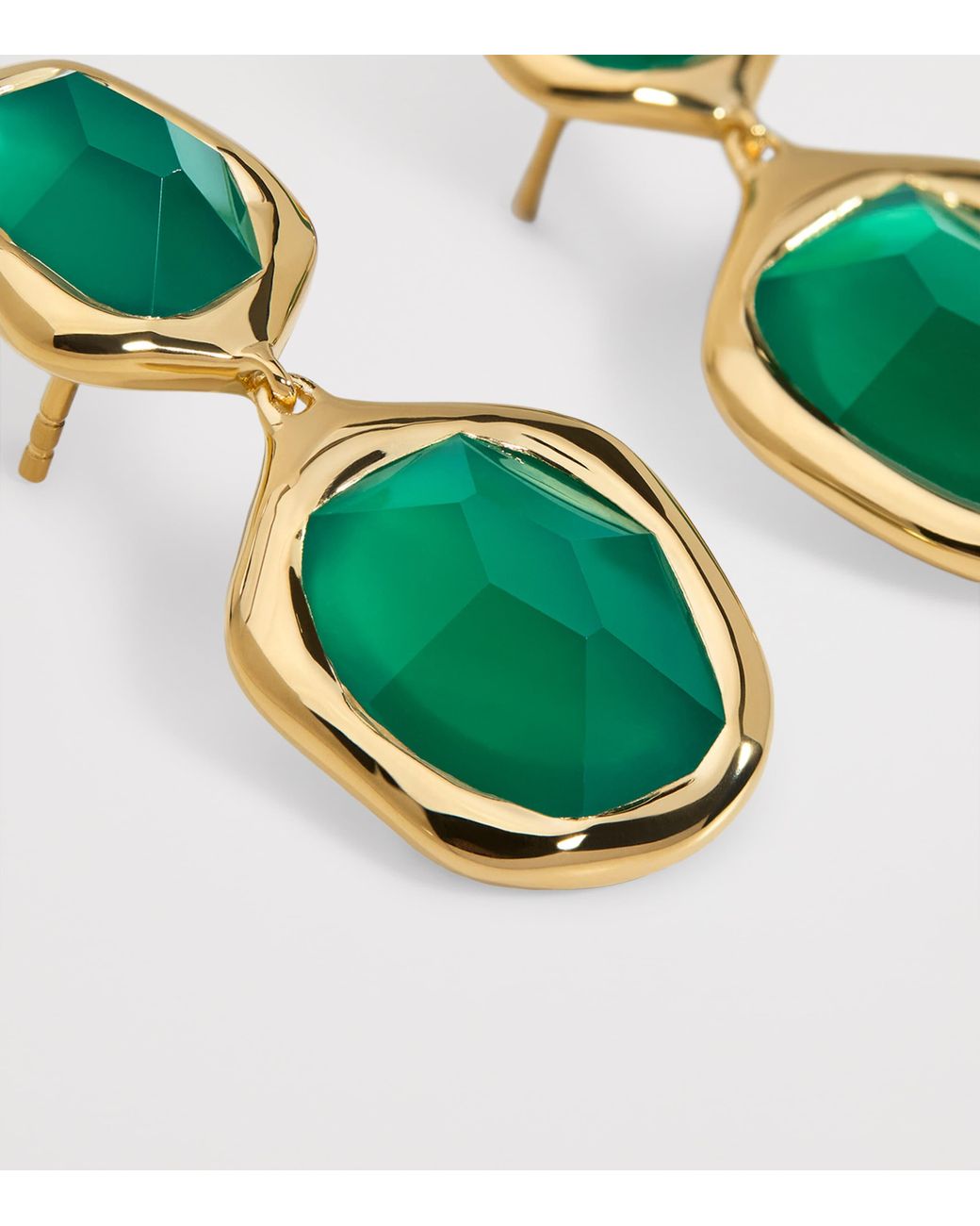 Monica Vinader Green Vermeil And Onyx Odyssey Cocktail Earrings