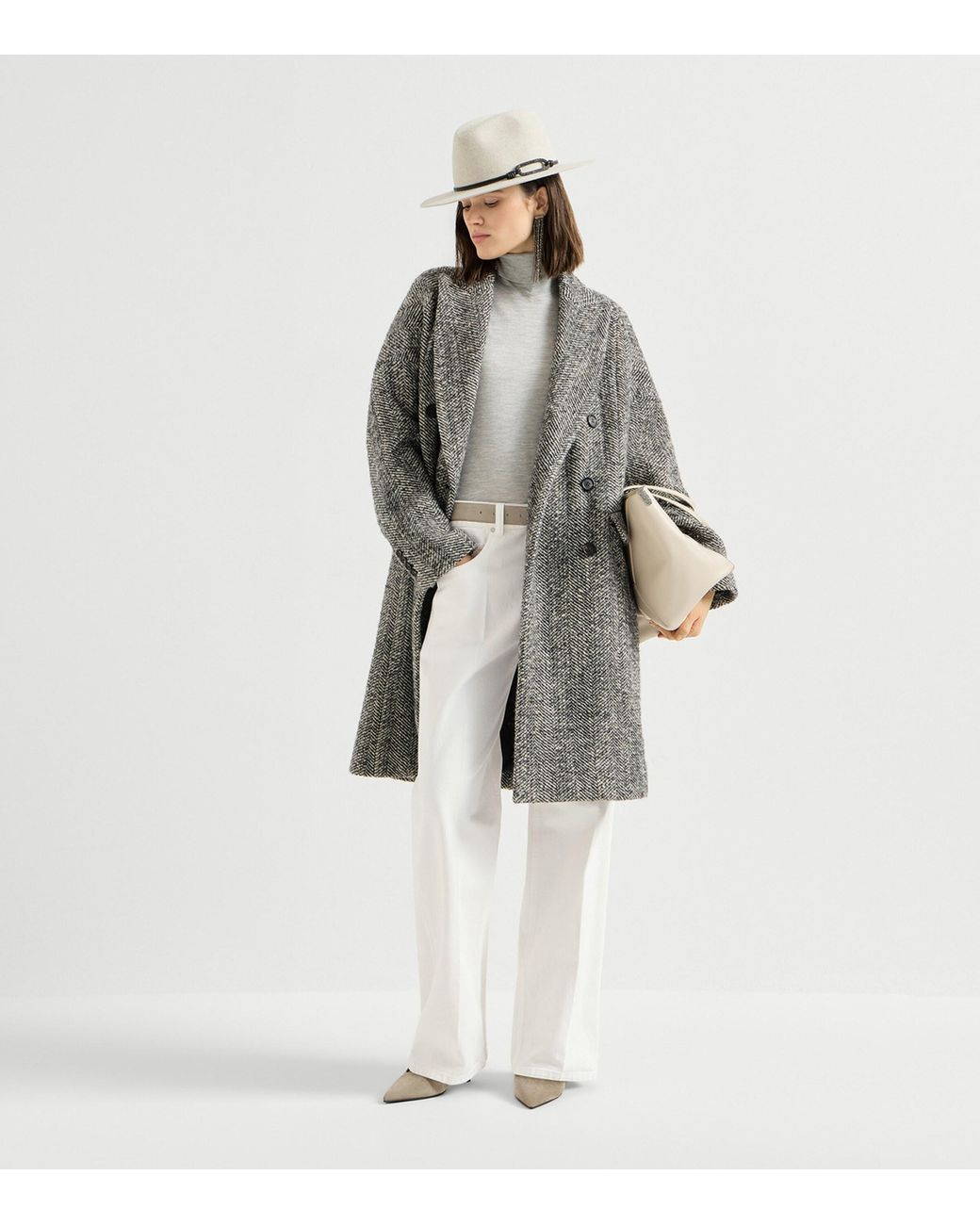 Brunello Cucinelli White Relaxed Wide-Leg Jeans