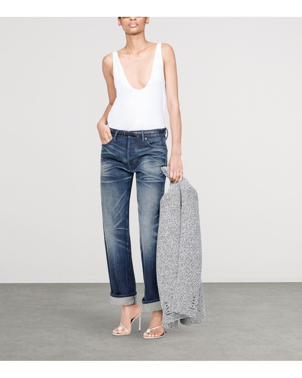 Tom Ford White Stretch-Cotton Tank Top