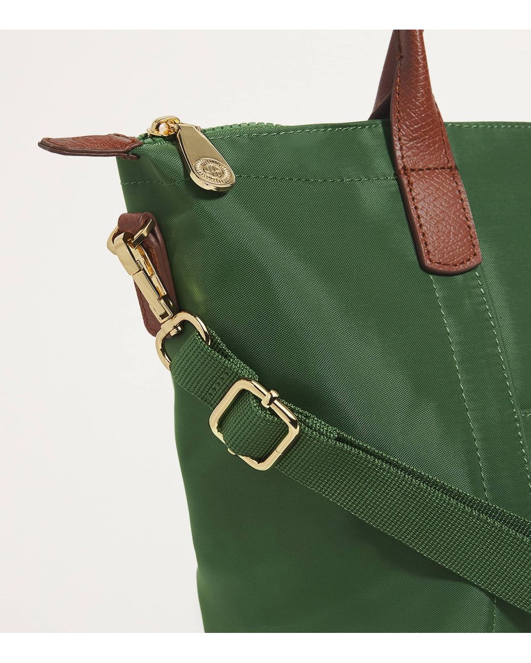 Harrods Green Grab Nylon Tote Bag