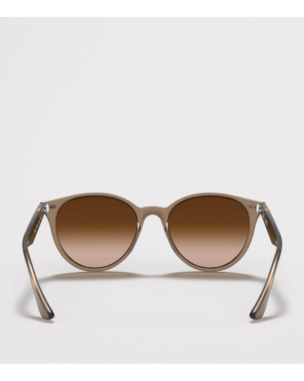 Ray-Ban Brown Acetate Phantos Round Sunglasses