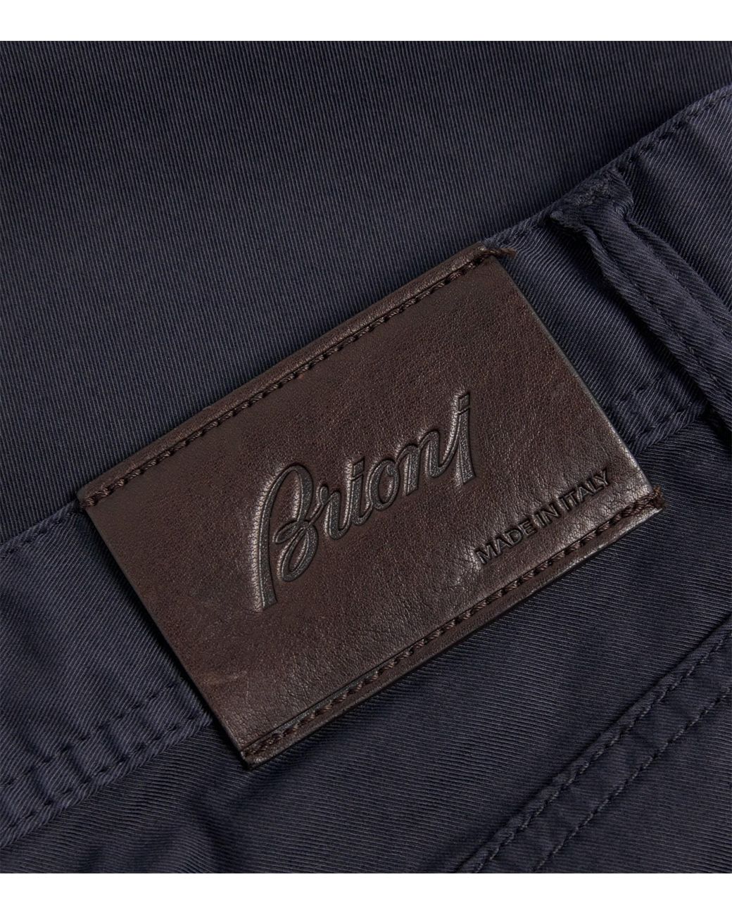 Brioni Blue Stretch-Cotton Chinos for men