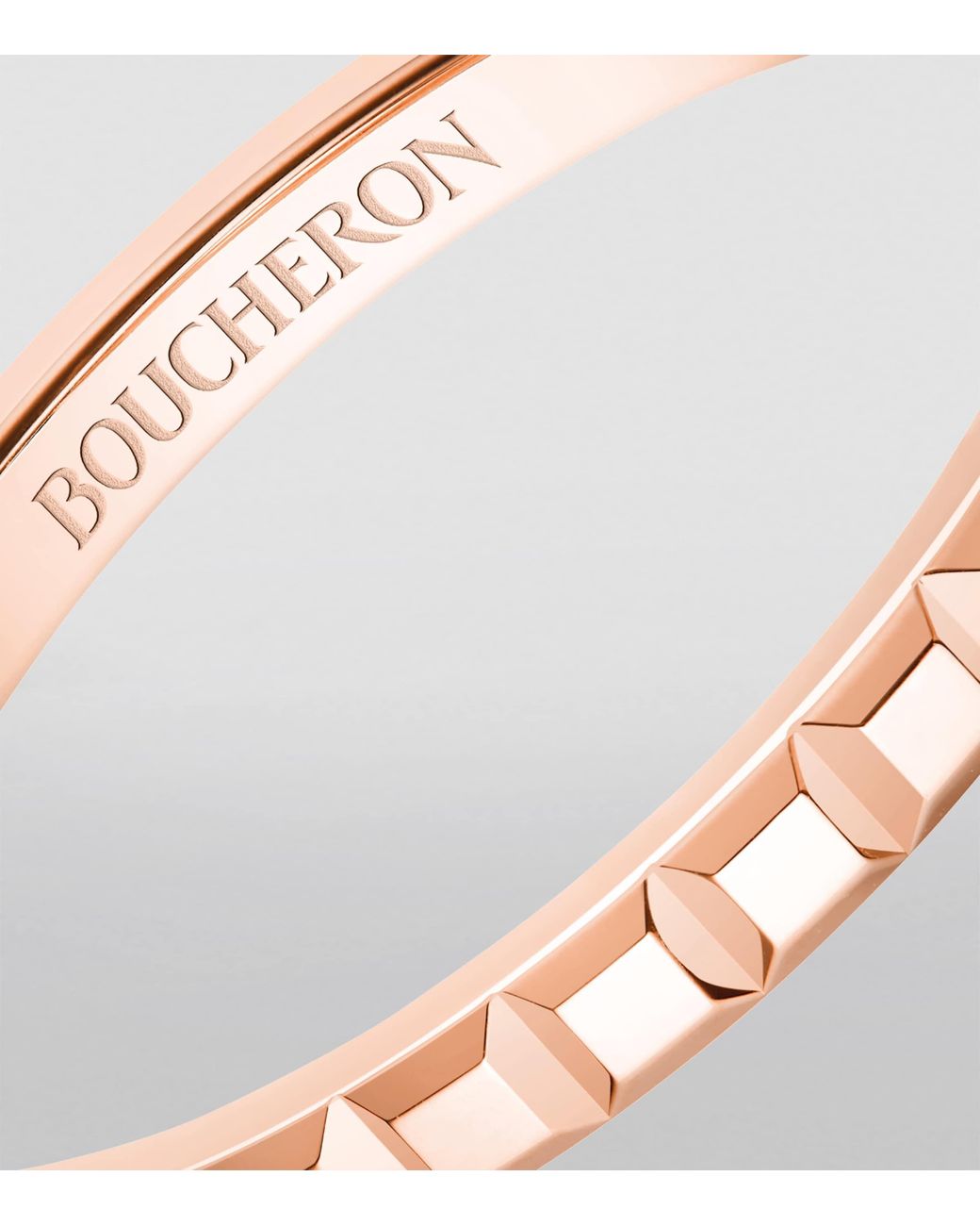 Boucheron Brown Mini Rose Clou De Paris Wedding Ring