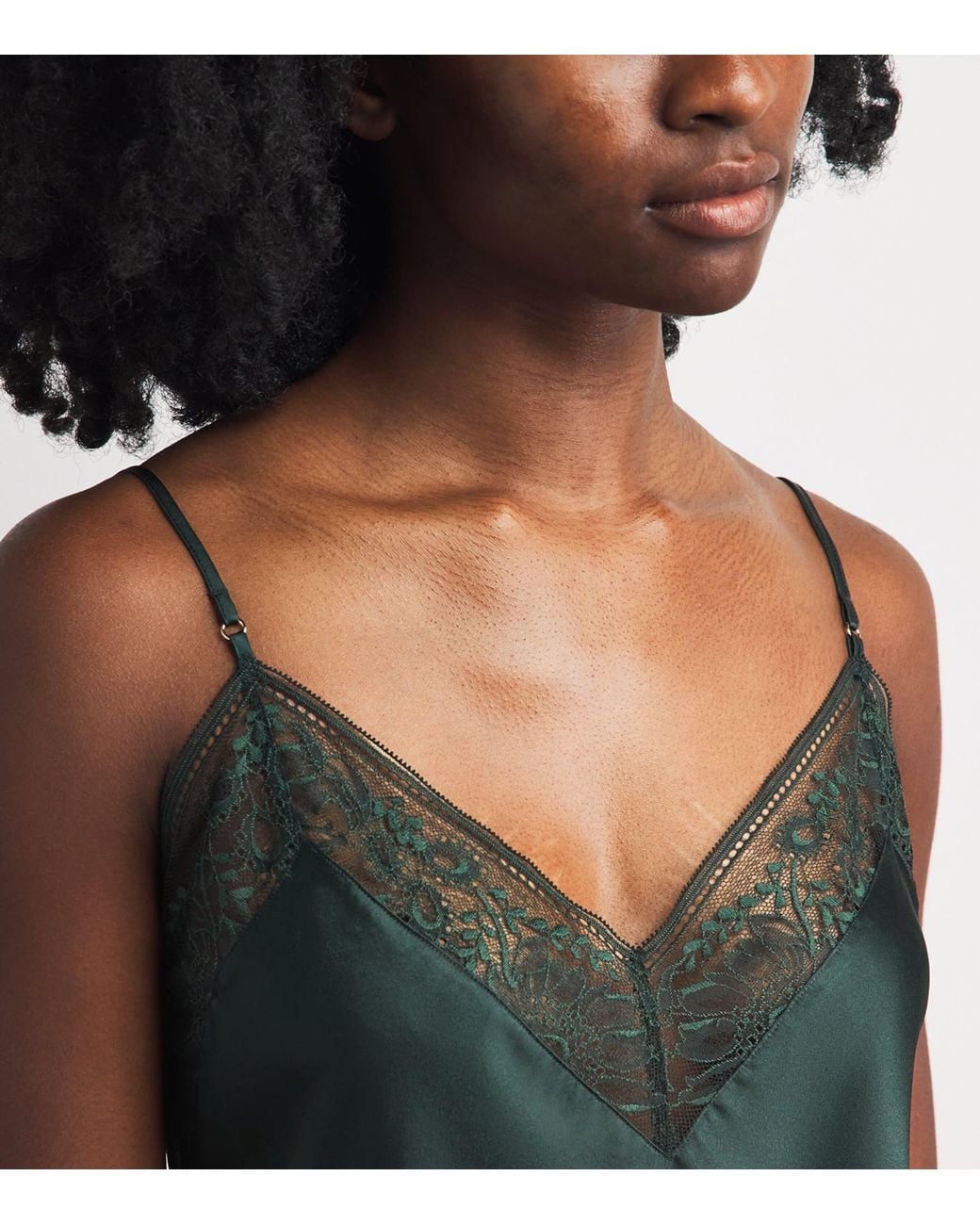 Aubade Green Silk-Blend Midnight Whisper Camisole
