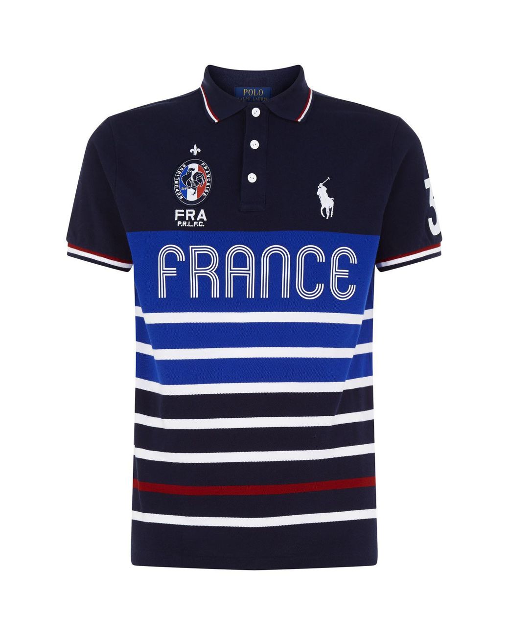 Polo Ralph Lauren Custom Slim Fit France Polo Shirt in Blue for Men | Lyst