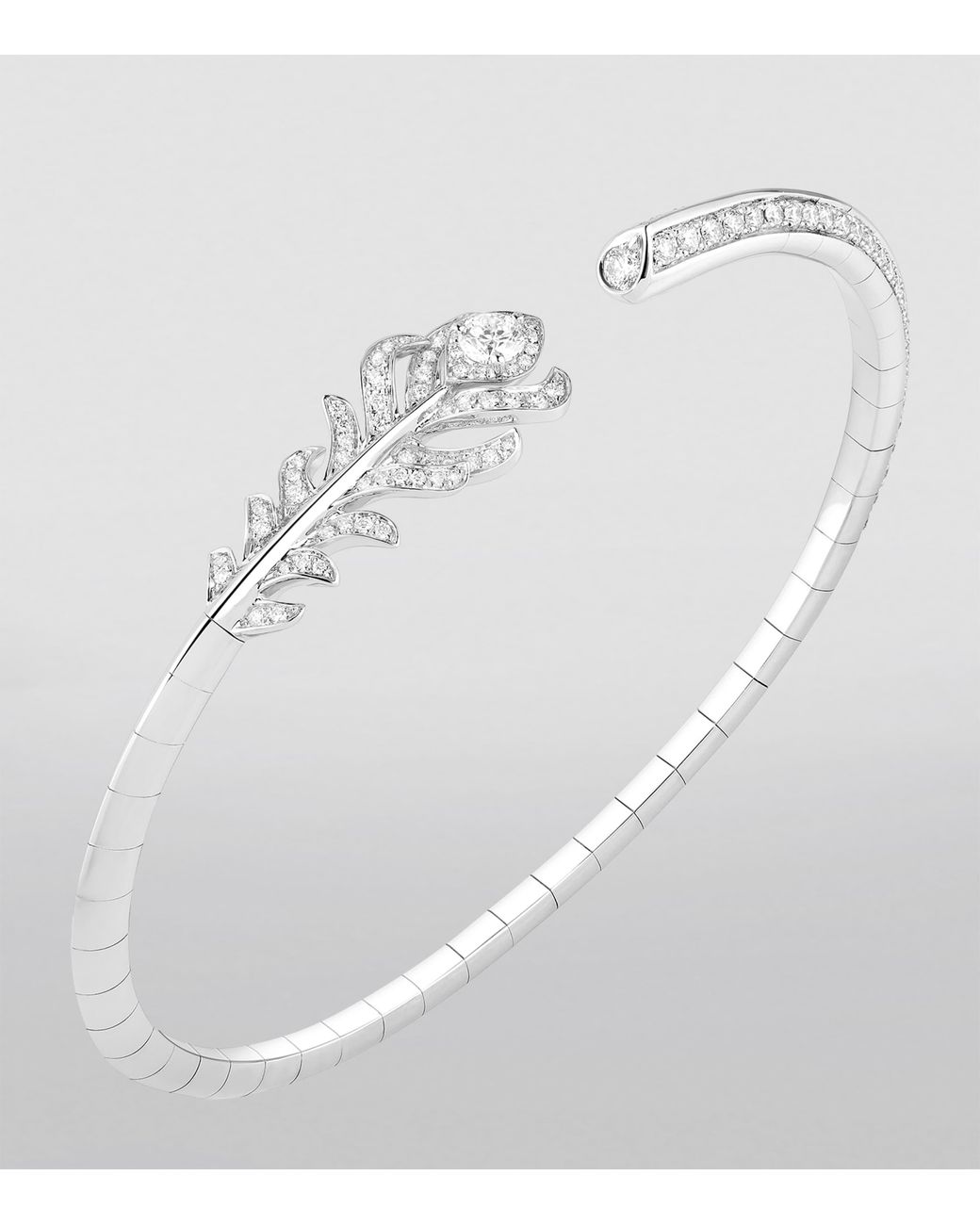Boucheron White And Diamond Plume De Paon Bracelet