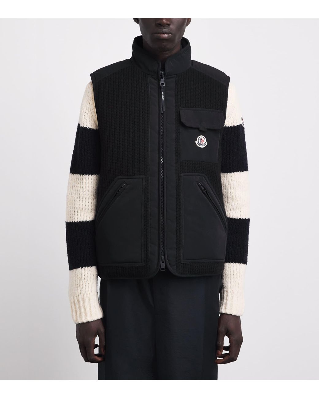Moncler Black Down-Padded Lenevra Gilet for men