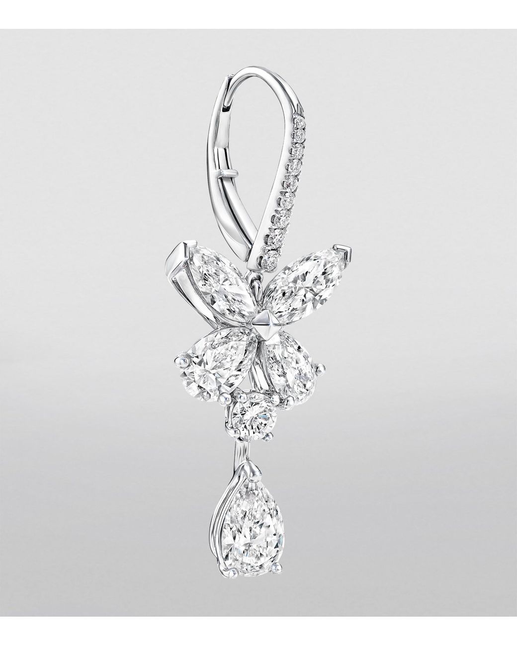 Graff White And Diamond Butterfly Drop Earrings