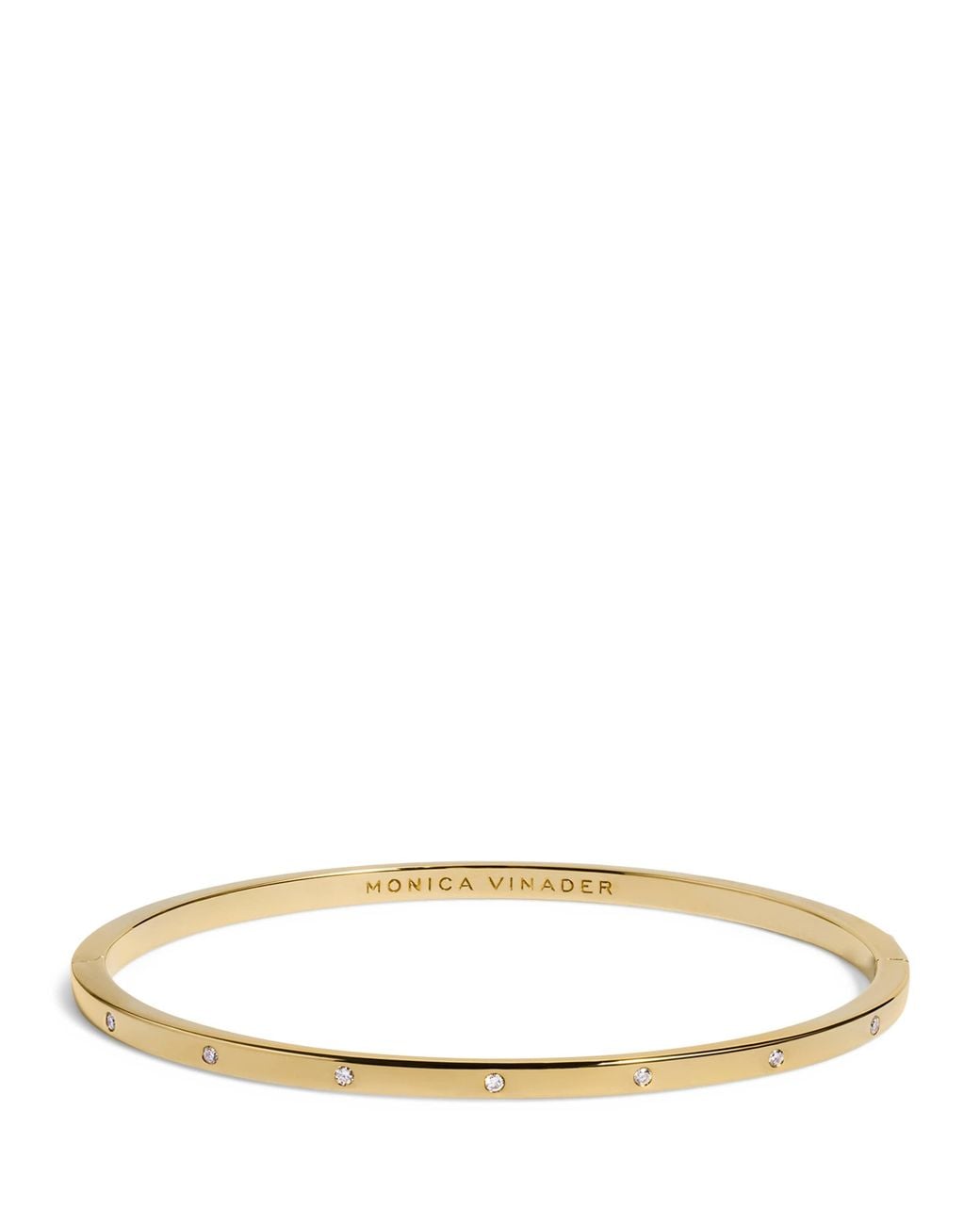 Monica Vinader Natural Vermeil And Diamond Essentials Station Bangle