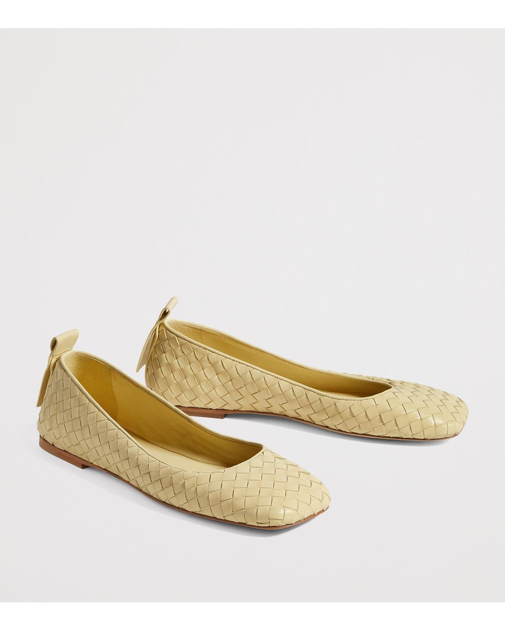 Bottega Veneta Natural Lambskin Charlotte Ballet Flats